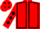 Red, black seams, diamonds on sleeves and cap