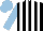 Black and White stripes, Light Blue sleeves and cap