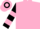 Teal,pink hoop,pink band on sleeves