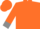 Flourescent orange, grey cuffs