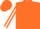 Navy, orange 's's on orange framed white hourglass, orange stripe on sleeves