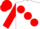 White, large Red spots, sleeves and cap