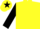 Yellow,black sleeves,'r' in star on back