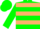 Hunter green, beige hoops, beige 'mtn run rd farm'