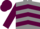Gray, maroon chevrons, maroon sleeves and cap