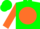 Green, green 'cy' on orange ball, orange sleeves, green cap