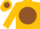 Gold, brown ball
