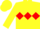 Yellow, red diamond hoop