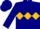 Navy blue, gold diamond hoop, gold 'wf', gold diamond hoop on sleeves