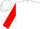 White, red chevrons, white chevrons on red sleeves, white cap