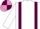 White, maroon braces, maroon & mauve qtd cap