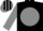 Black, gray ball, black 'cmn', gray sleeves, gray cap, black stripes