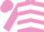 Mauve, White chevrons, Mauve sleeves and cap