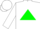 White, red & green triangle emblems front & back