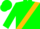 Green,gold sash,trim,'cs' on back
