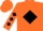 Orange, black diamond, diamonds on sleeves