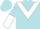 Powder blue, white inverted chevron, powder blue and white vertically halved sleeves