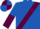 Royal blue, maroon sash, halved sleeves, quartered cap
