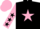 Black, Pink star, Pink sleeves, Black stars, Pink cap