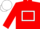 Red, white hollow box, white cap