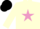 Cream body, mauve star, cream arms, black cap