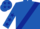 Royal blue, dark blue sash, dark blue stars on sleeves, royal blue cap, dark blue stars