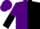 Purple & black front halves,one black & one purple sleeve,small 'bb' on front