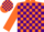 Orange and Purple check, Orange sleeves