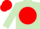 Light green, red disc, red cap