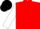 Red body, white arms, red hooped, black cap