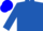 Royal blue, white 'thunder hollow', blue band on sleeves, blue cap