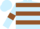 Light blue, brown hoops and armlets