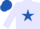 Lavender, royal blue star, royal blue cap