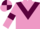 Mauve, maroon chevron and armlets, quartered cap