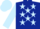 Dark Blue, Light Blue stars, sleeves and cap