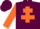 maroon, orange cross of lorraine and sleeves