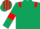 dark Green, Red epaulets and armlets, Red and dark Green striped cap