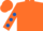 Fluorescent orange, royal blue dots on slvs
