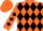 Orange, black diamonds & horseshoes