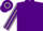 Purple, grey and purple striped sleeves, hooped cap