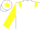 White body, yellow shoulders, yellow arms, white cap, yellow star