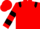 Red, black epaulets, hooped sleeves