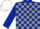 DARK BLUE & GREY CHECK, white cap