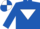 Royal blue, white inverted triangle, quartered cap