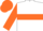 White, orange ' tr,' orange hoop on sleeves, orange cap, white visor