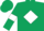 dark Green, white diamond and armlets, dark green cap