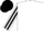 White body, grey arms, black striped, black cap