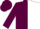 Maroon & white halved, maroon cap