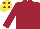 Maroon, Yellow cap, Maroon spots