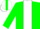 Green, white stripe, green sleeves, white cap, green stripe